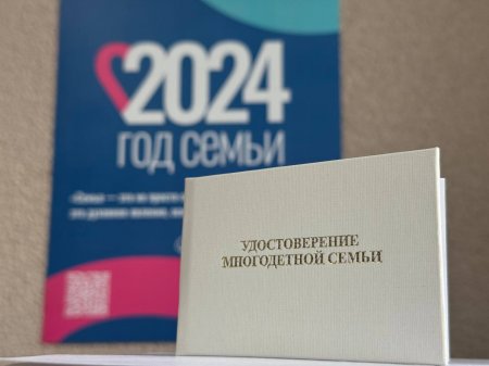 Почти 20,5 тысячи многодетных семей региона получили удостоверения единого образца