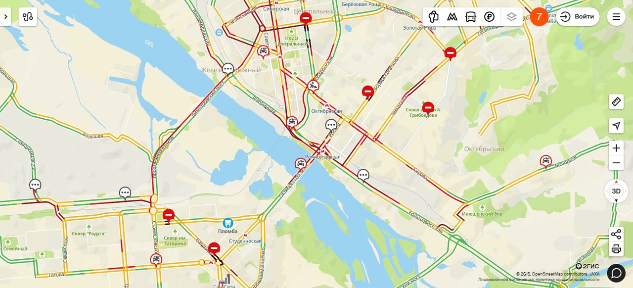 Правые в новосибирске. Новосибирск Октябрьский мост на карте. Пробки 10 баллов. Проект нового моста в Новосибирске. Пробки Новосибирск.