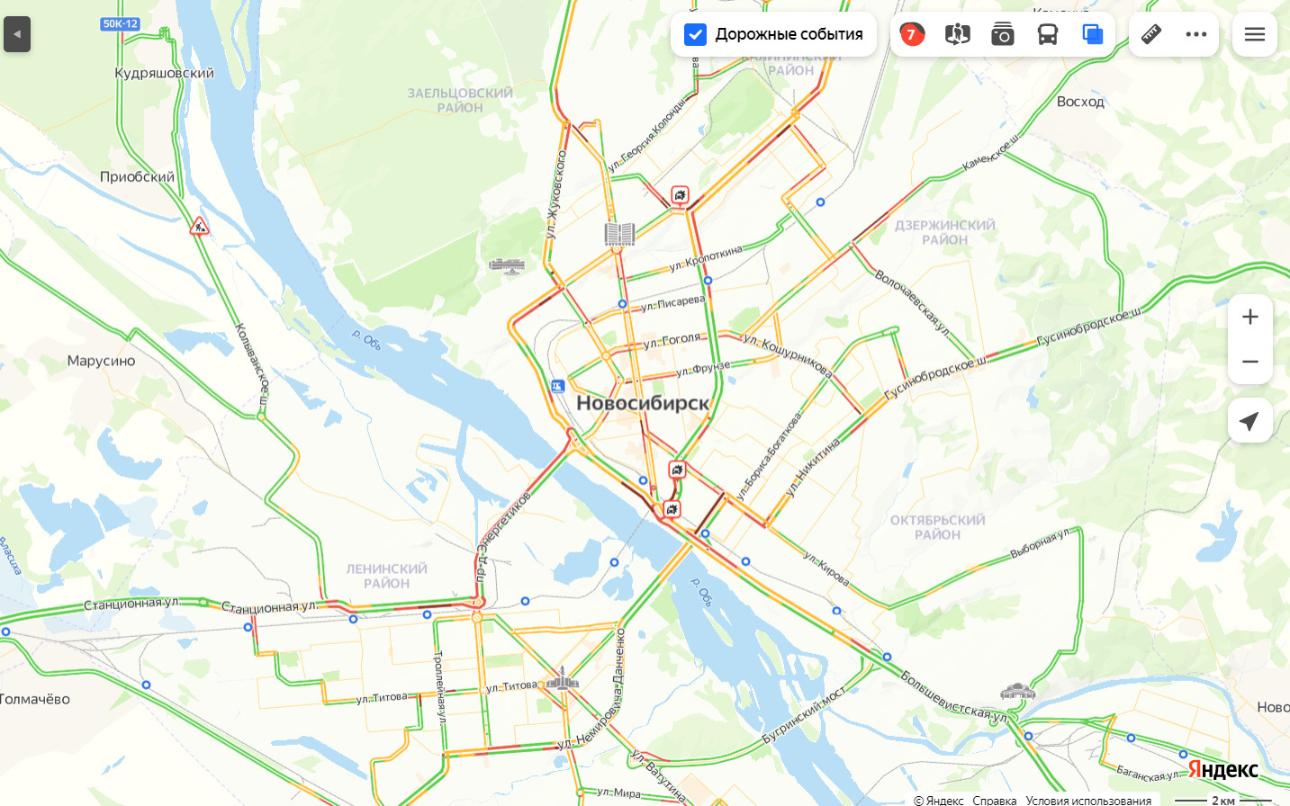 Транспорт реальном времени новосибирск. Новосибирск пробки на дорогах сейчас показать левый берег Затулинка.