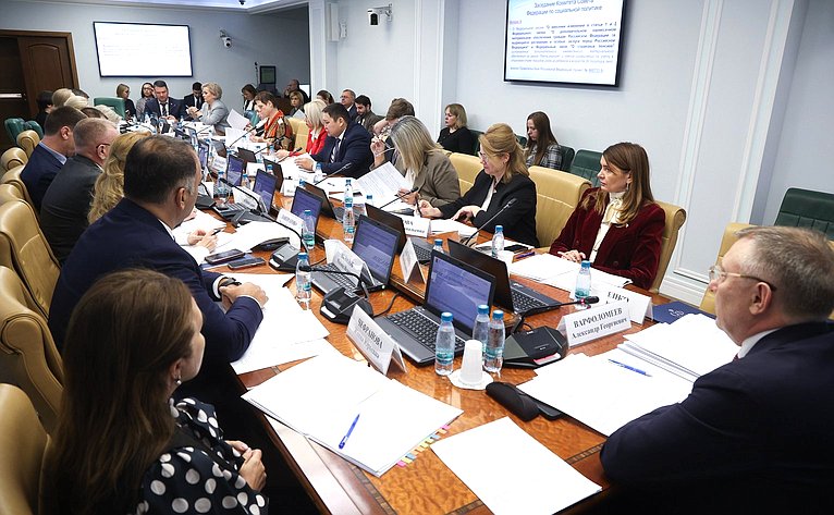 Заседание Комитета Совета Федерации по социальной политике