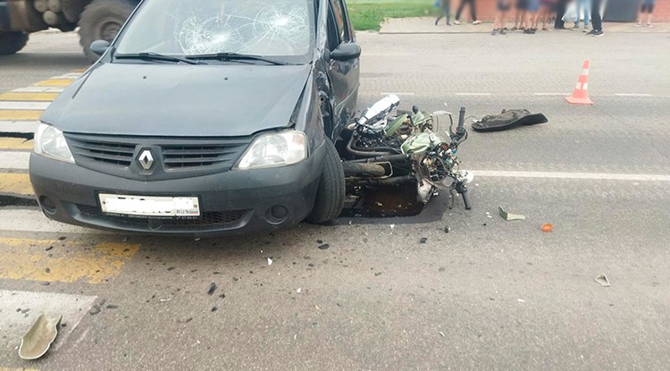 Под Белгородом в аварии погиб мотоциклист