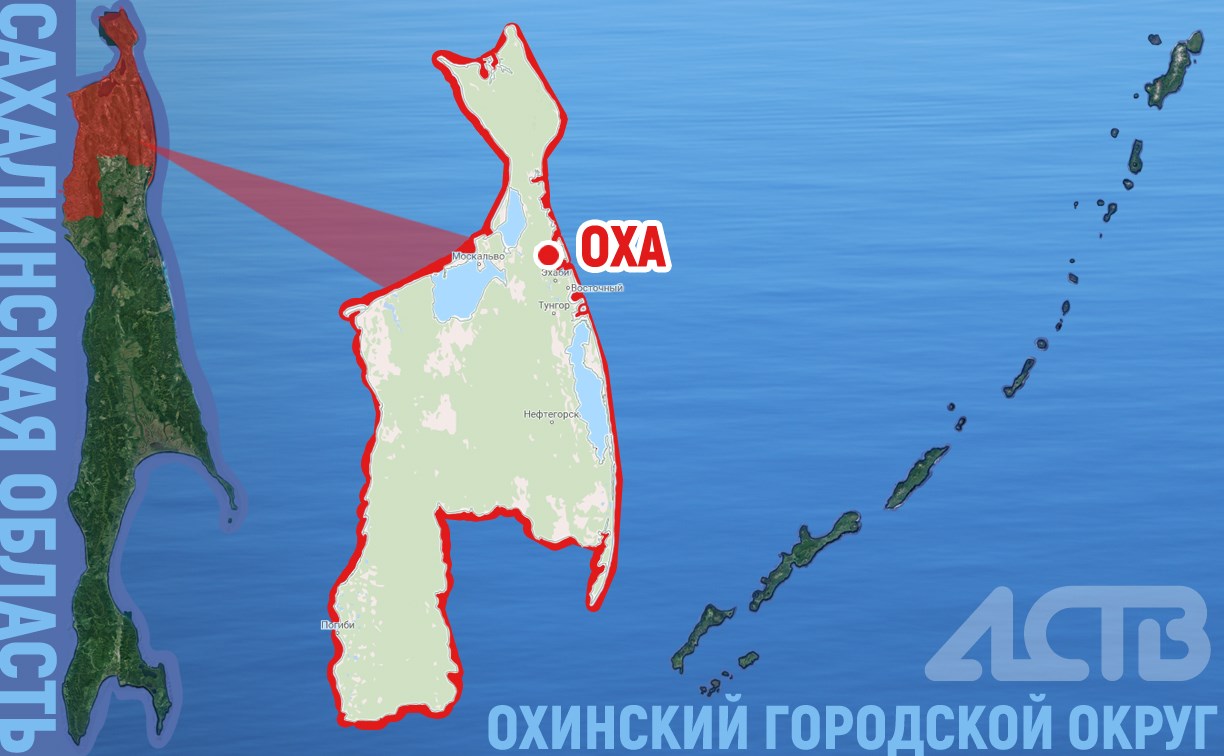 Карта города охи