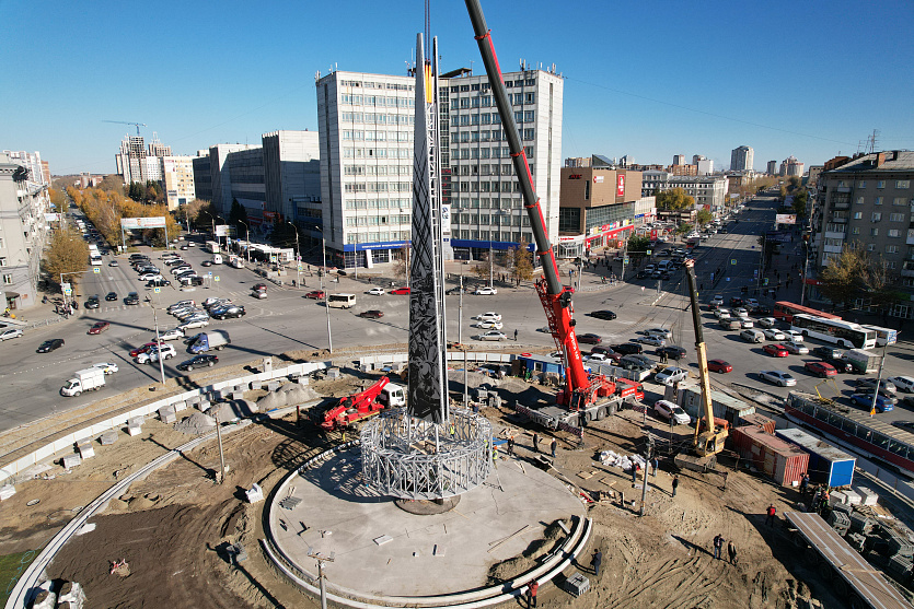 Стелла на площади калинина в новосибирске