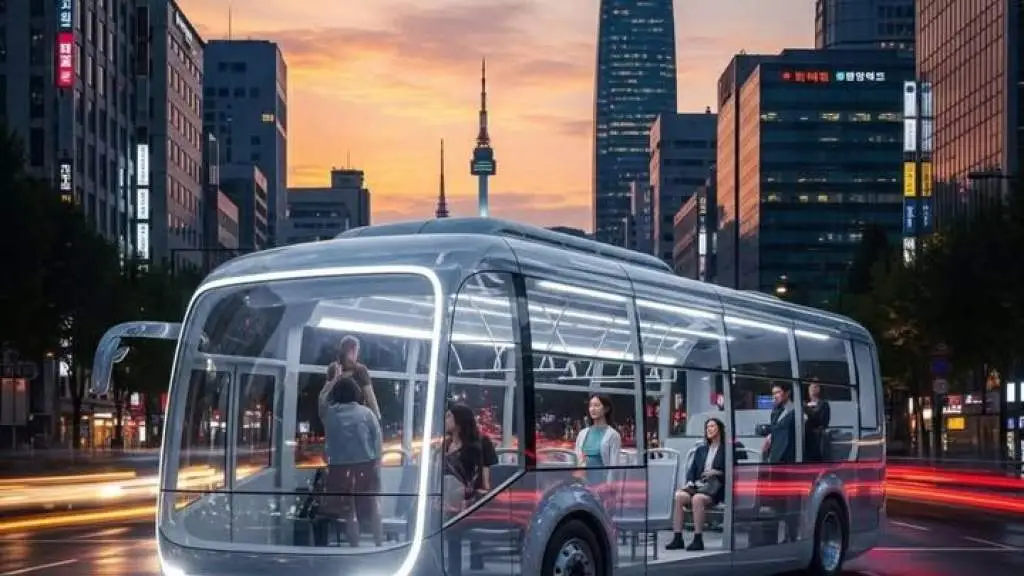 Футуристические автобусы появились в Южной Корее