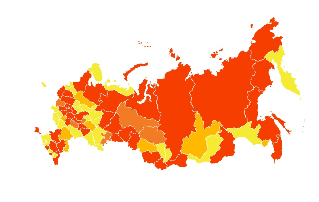 Карта распространения амброзии в россии