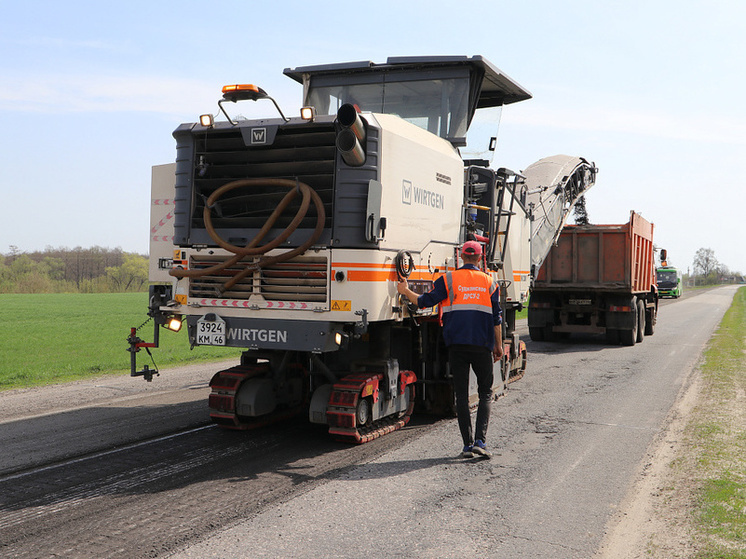 В Курской области ремонтируют региональную автодорогу «Льгов - Суджа»