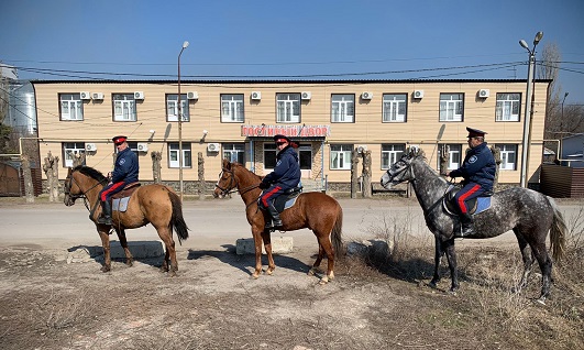 В Миллеровском районе конные дружины патрулируют места массового пребывания людей