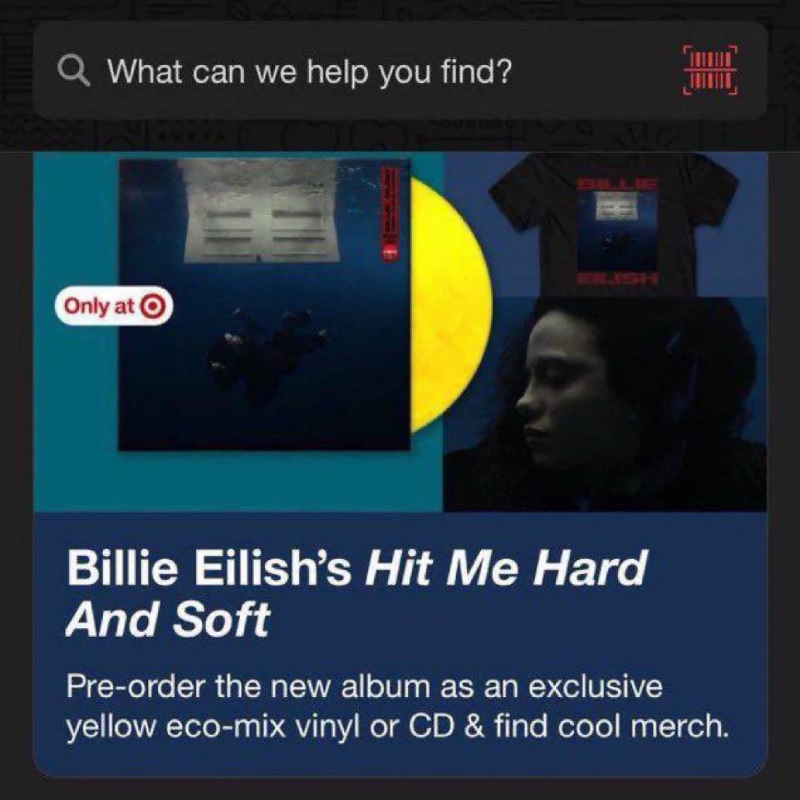 Новый альбом Билли Айлиш на сайте Target / Фото: сообщество Билли Айлиш на Reddit