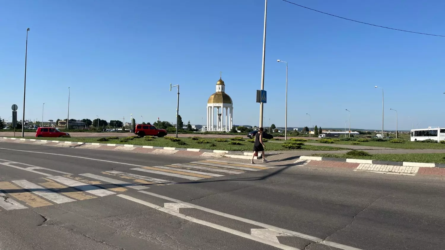 Ремонт и пробки на въезде в Белгород 