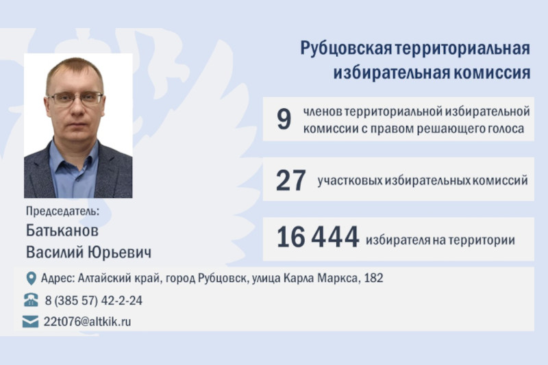 ТИКи Алтая 2025-2030: Сформирован новый состав Рубцовской территориальной избирательной комиссии 