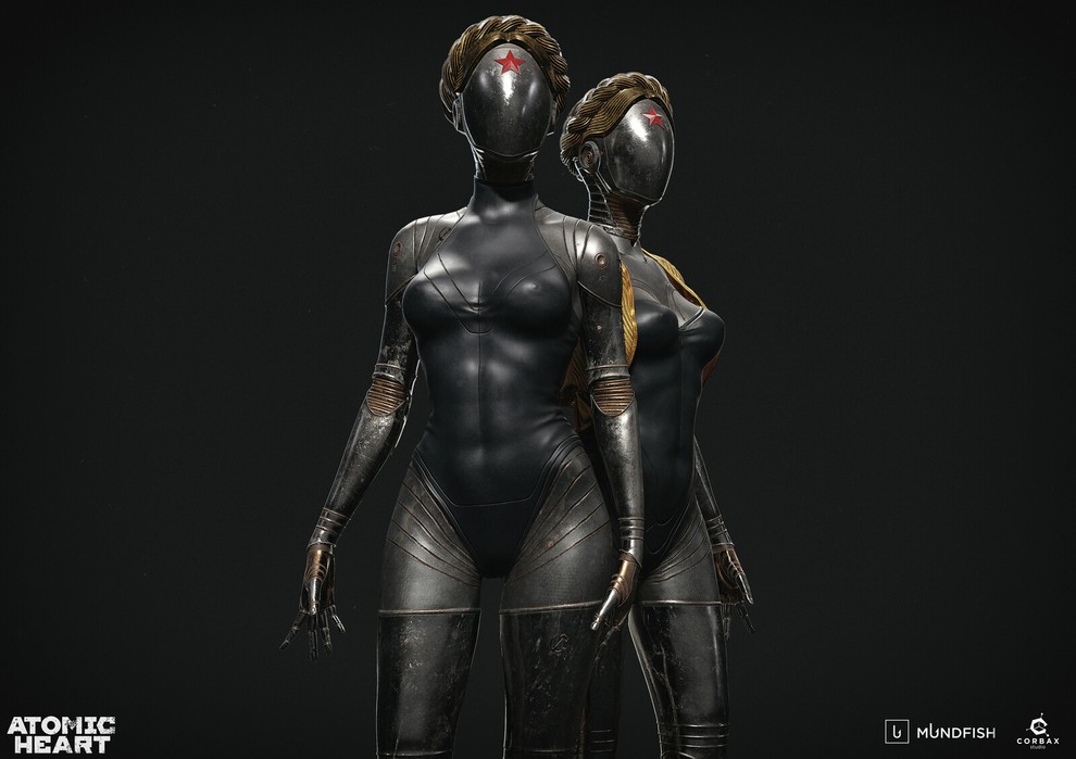 Фото наташи из атомик харт Twins from Atomic Heart with the person and hair. Founders of game showed concep