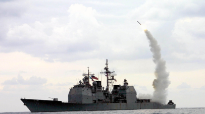 Запуск ракет «Томагавк» с крейсера USS Cape St. George