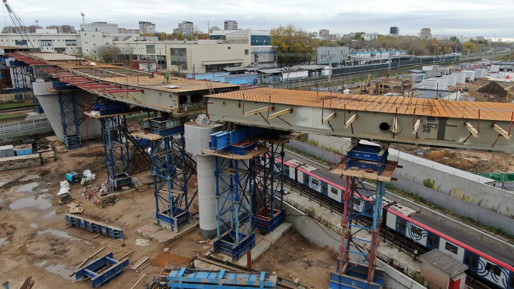 Эстакада Южного участка Московского скоростного диаметра