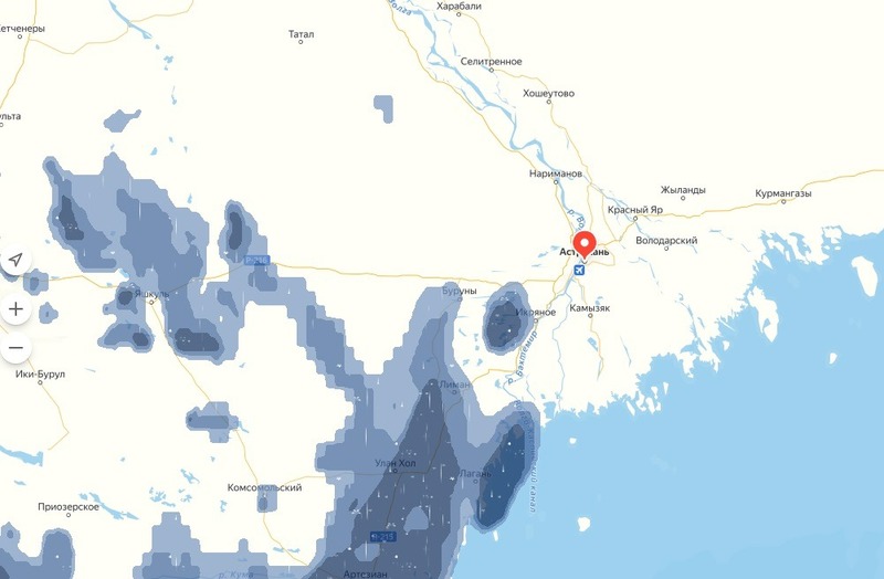 Погода в астрахани карта осадков онлайн в реальном времени