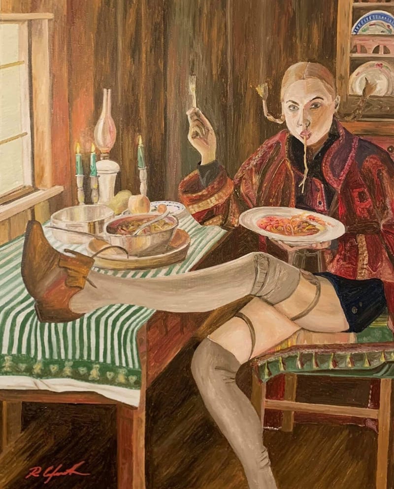 Женщина со спагетти