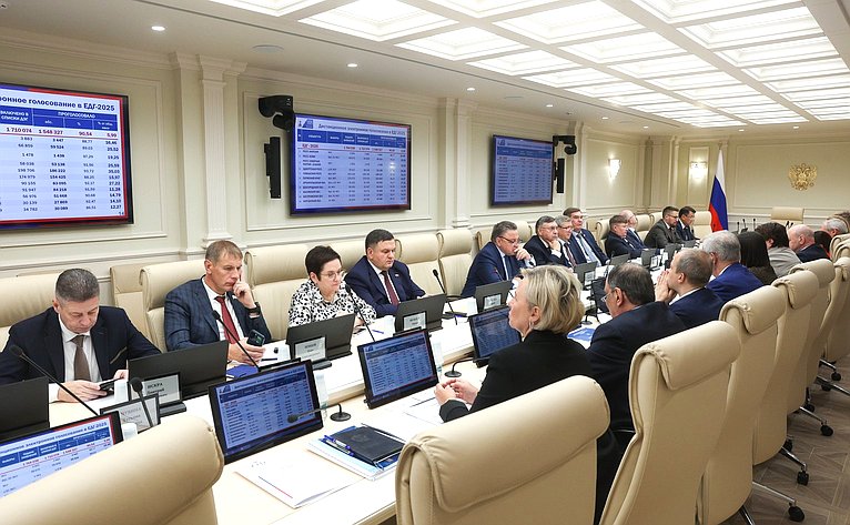 Совещание Комитета СФ по Регламенту и организации парламентской деятельности «Взаимодействие Совета Федерации ФС РФ с Центральной избирательной комиссией РФ по итогам проведения единого дня голосования в сентябре 2025 года»