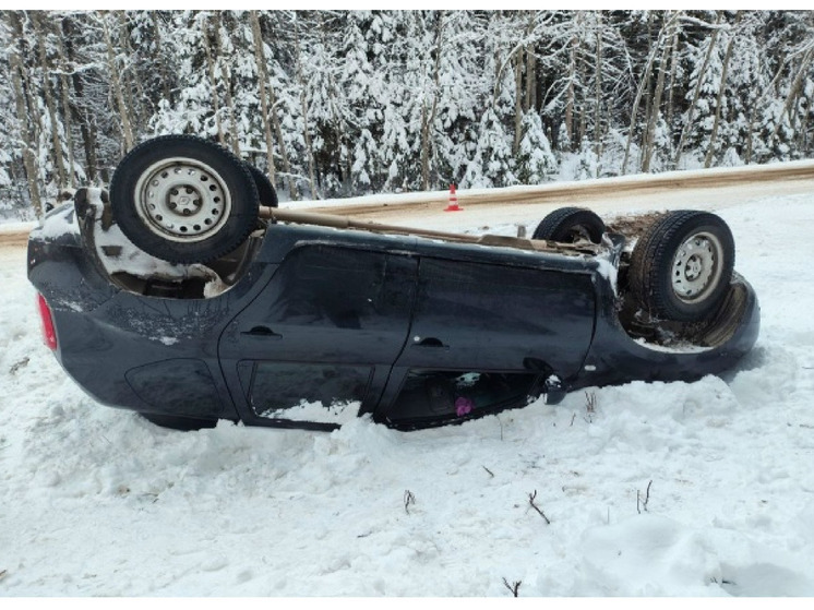 Иномарка слетела в кювет с дороги в Бабаевском округе