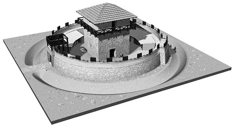 Графическая реконструкция крепости римского периода
