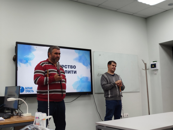 Олег Колпащиков и Михаил Войцеховский, АНО «Белая трость». Фото: Юлия Долгушина