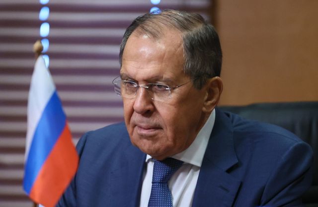 Министр иностранных дел РФ Сергей Лавров во время переговоров с министром иностранных дел Эсватини Тули Дладлой в рамках визита в южноафриканское королевство Эсватини.