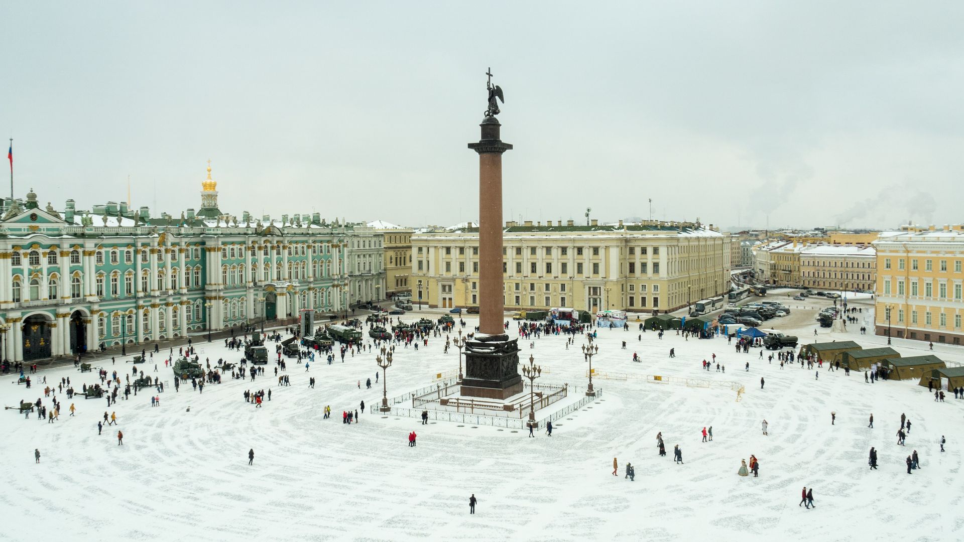 дворцовая площадь в санкт петербурге зимой