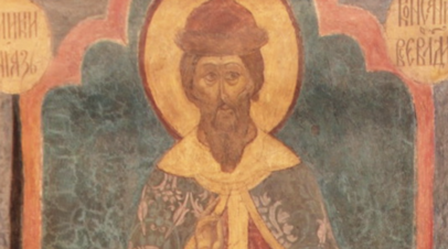 Великий князь Константин Всеволодович, фреска в Архангельском соборе