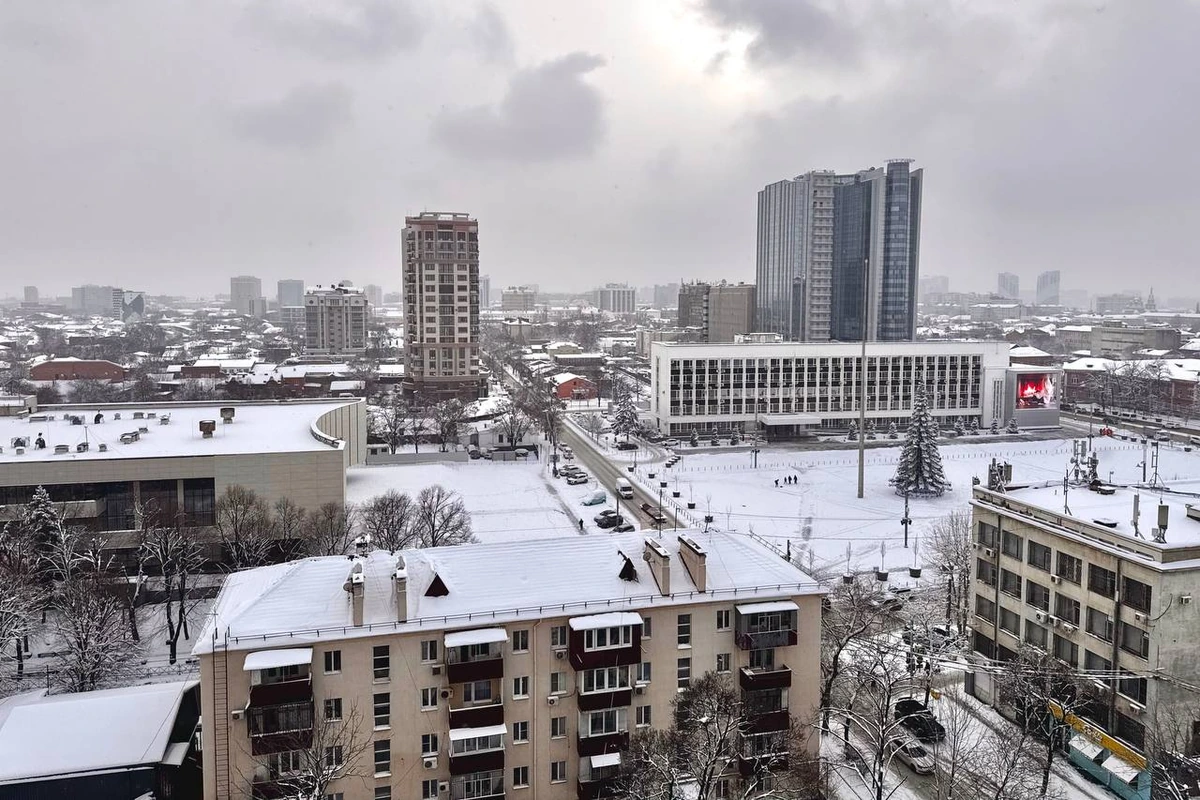 В Краснодаре выпало почти 30 см снега