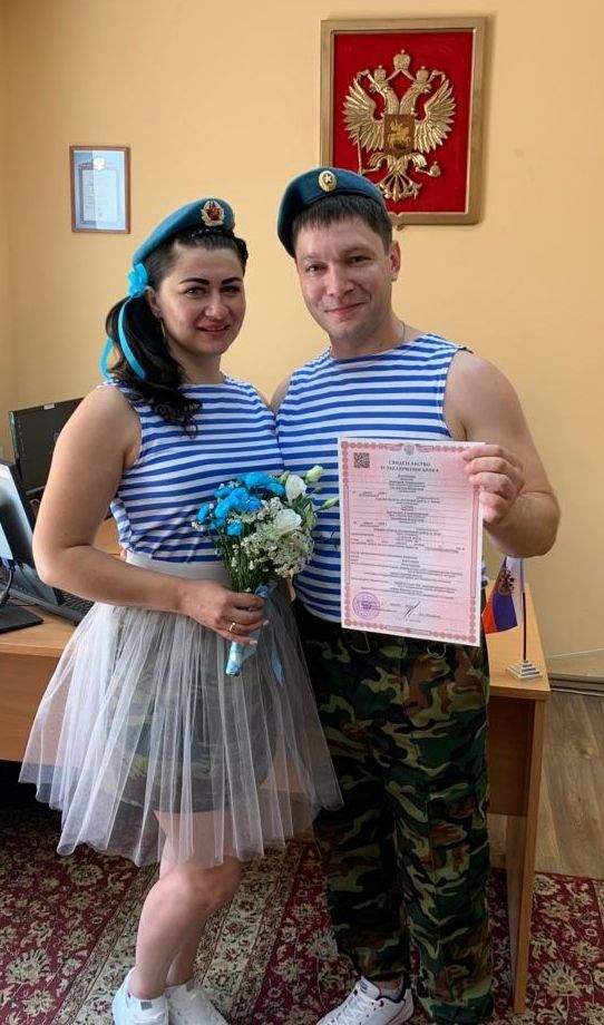 В Курском районе в день ВДВ состоялась свадьба десантника Дмитрия и его избранницы Екатерины