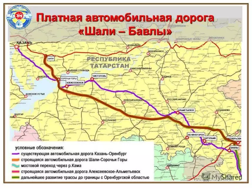 Проект трассы м12 в татарстане на карте