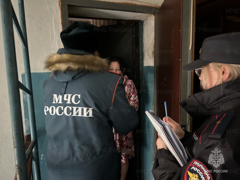 Сотрудники МЧС совместно с представителями комиссии по делам несовершеннолетних провели профилактический рейд по многодетным семьям