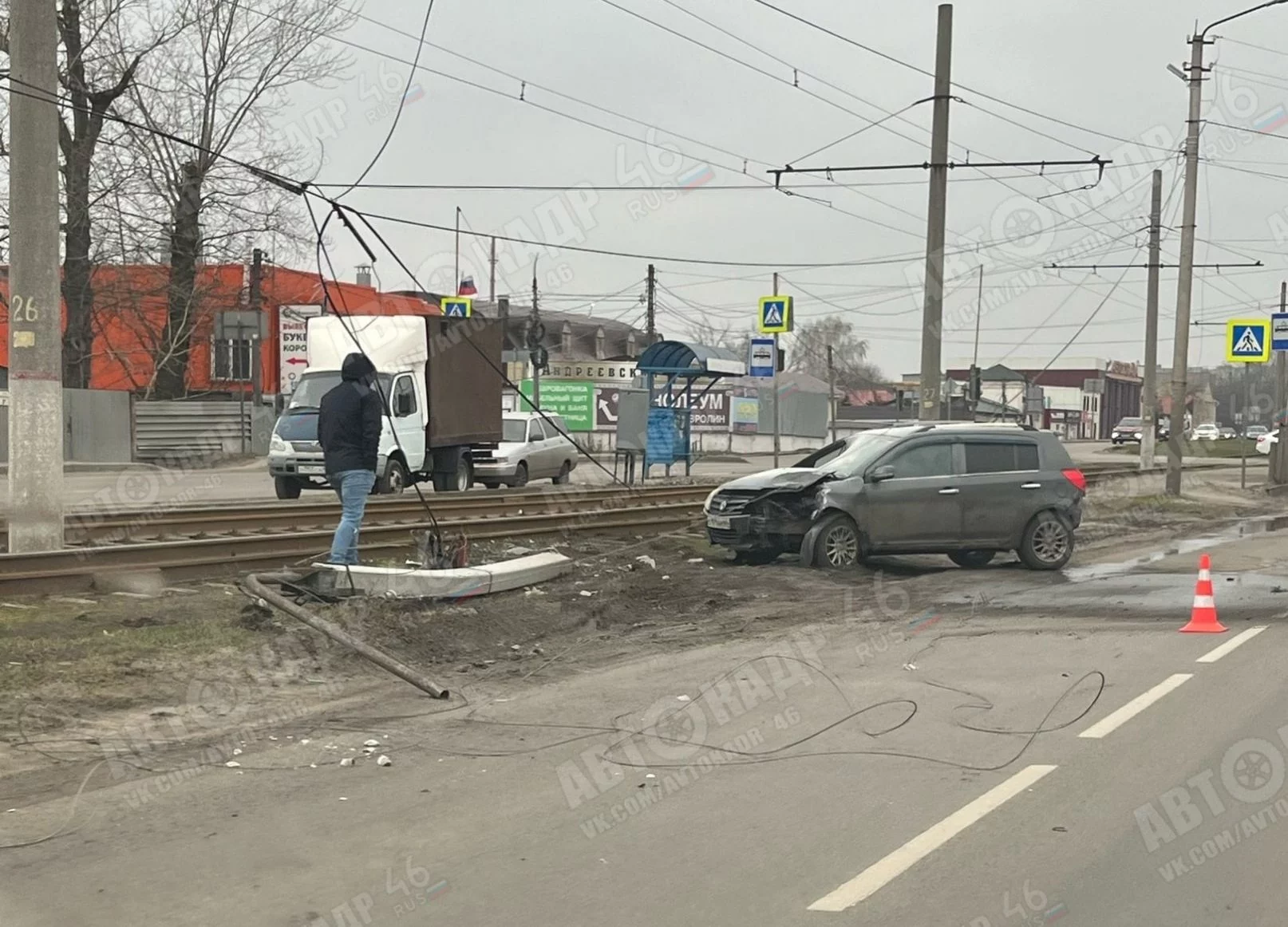 Видео новости что сейчас происходит в курске. Трамвайные пути.