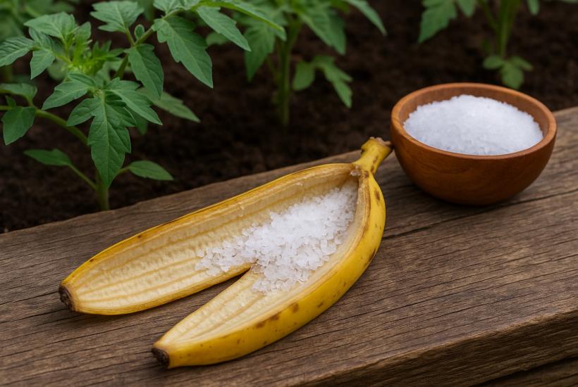 Банановая кожура с солью