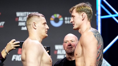 Бойцы UFC Сергей Павлович и Александр Волков