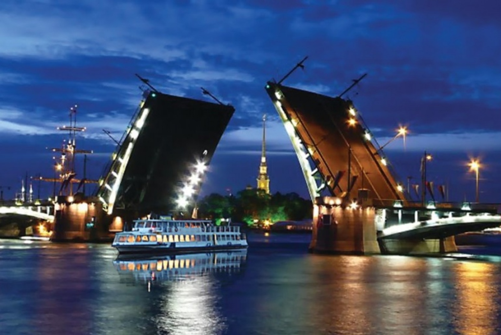 разводные мосты в санкт петербурге ночью