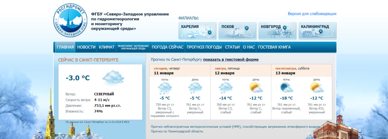 Погода в питере 14 апреля 2024