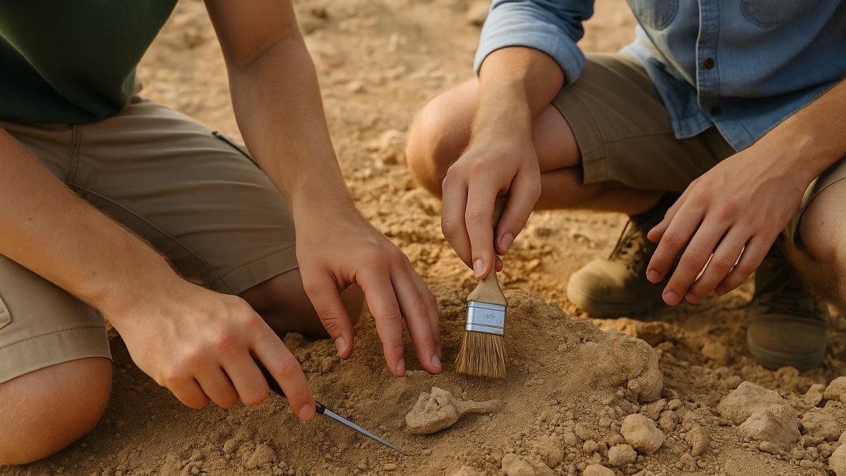 Студенты проводят раскопки