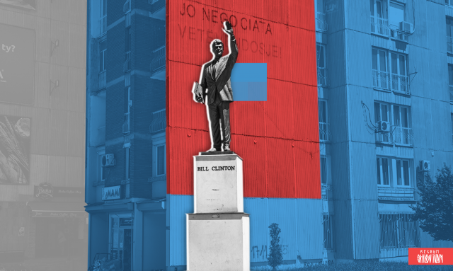 Косово, памятник Биллу Клинтону