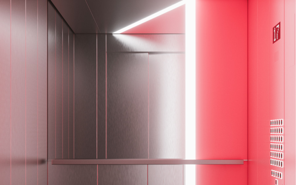 Кабина скоростного лифта 4 м/с, дизайн-концепция «Широта»