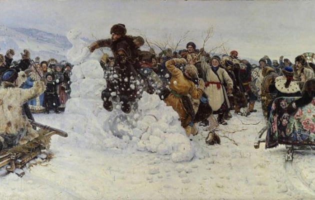 Василий Суриков. Взятие снежного городка. 1891 г.