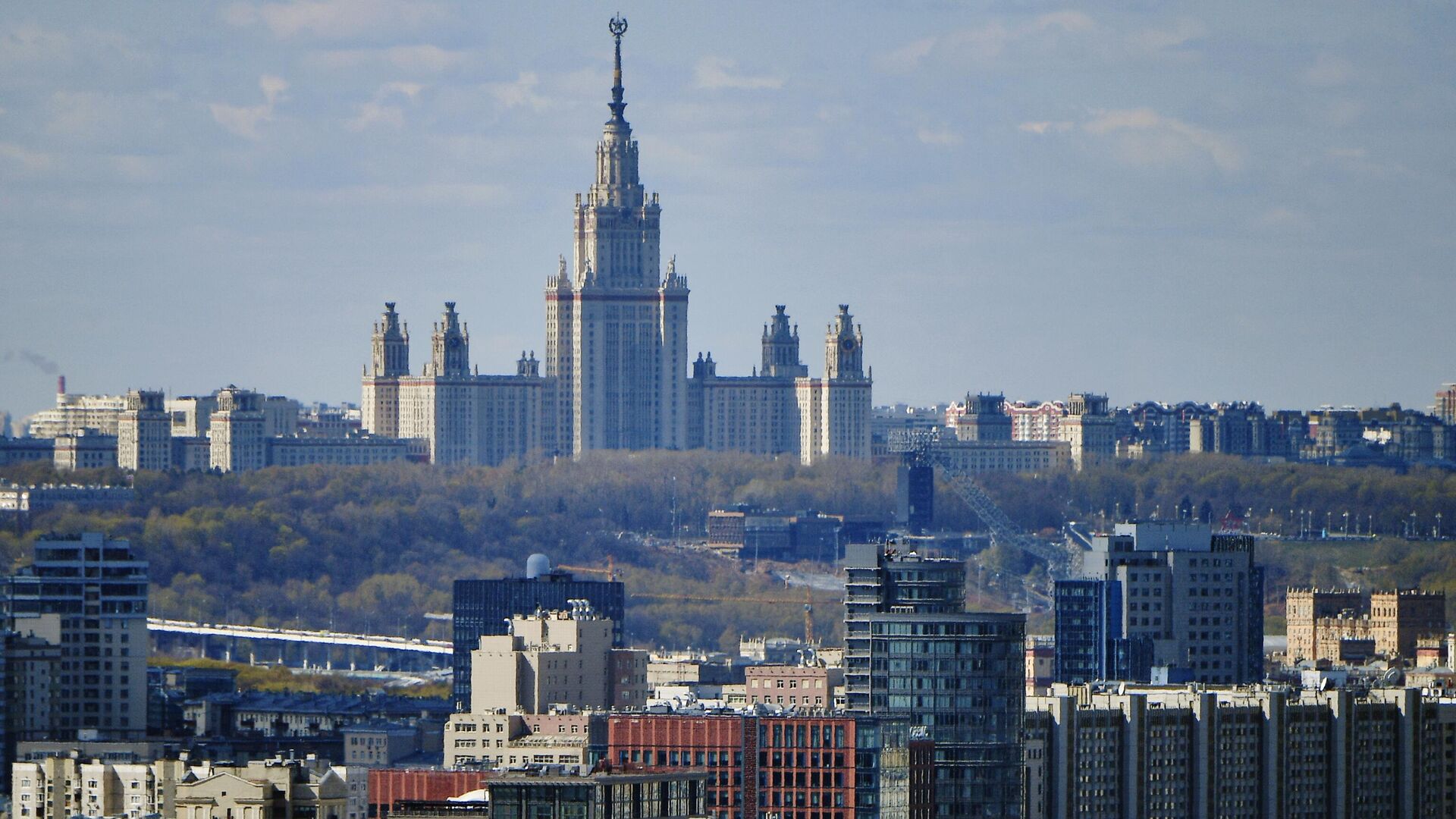 москва с воробьевых гор