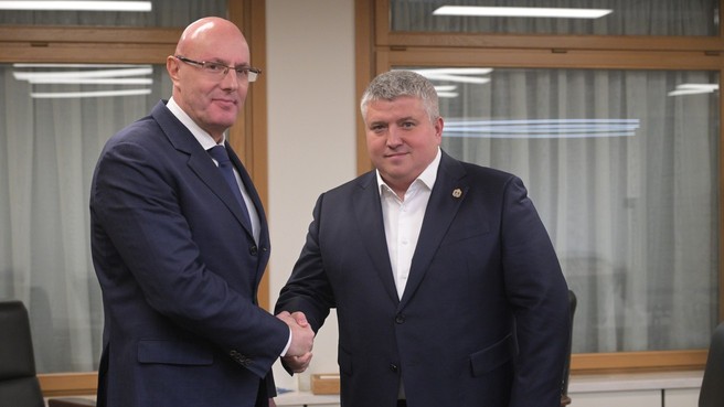 Дмитрий Чернышенко провёл рабочую встречу с губернатором Новгородской области Александром Дроновым