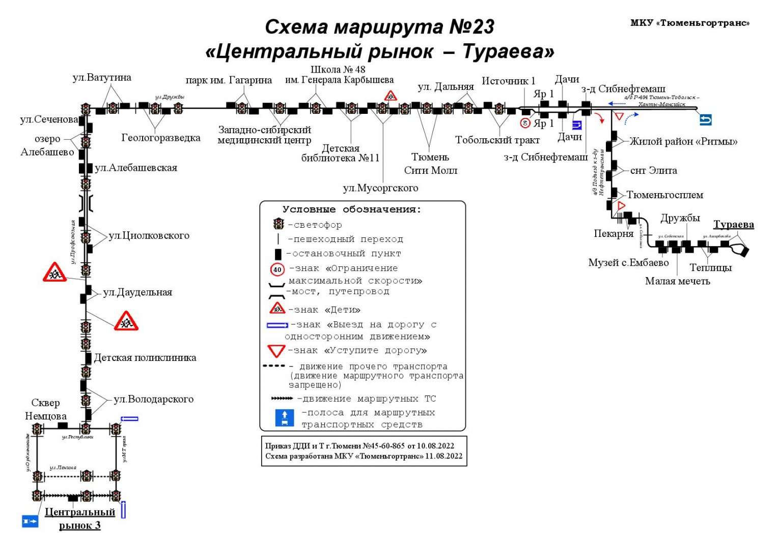 Схема движения маршрута 35 в смоленске