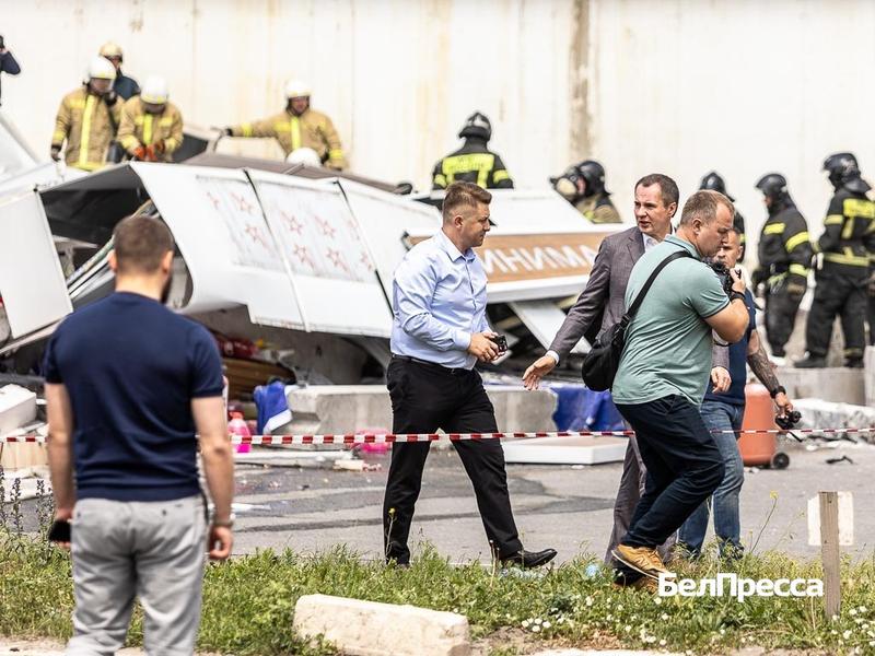 В Белгороде беспилотник ВСУ атаковал автозаправку (фоторепортаж)