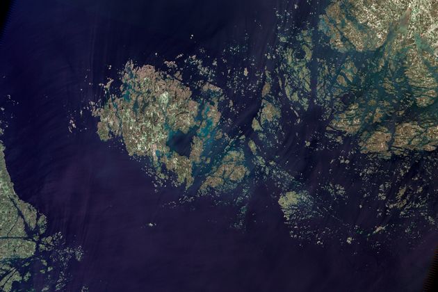 Аландские острова. Снимок из космоса