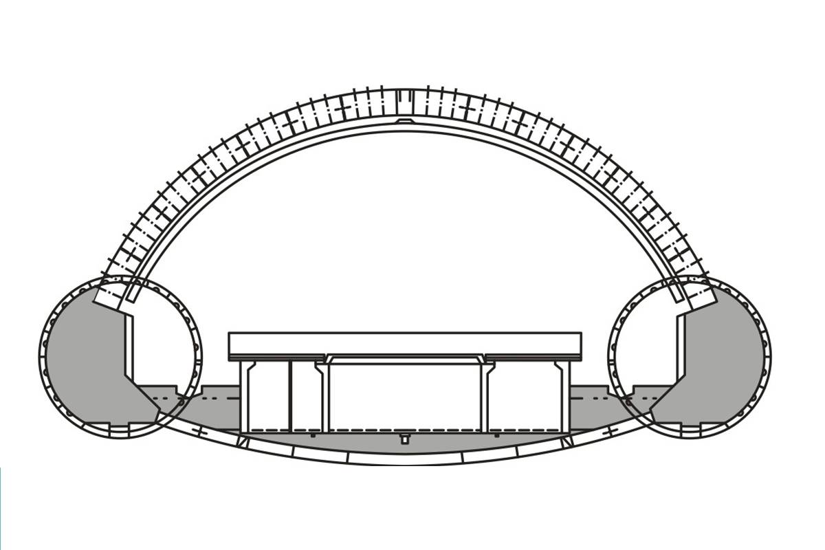 Схема односводчатой станции 