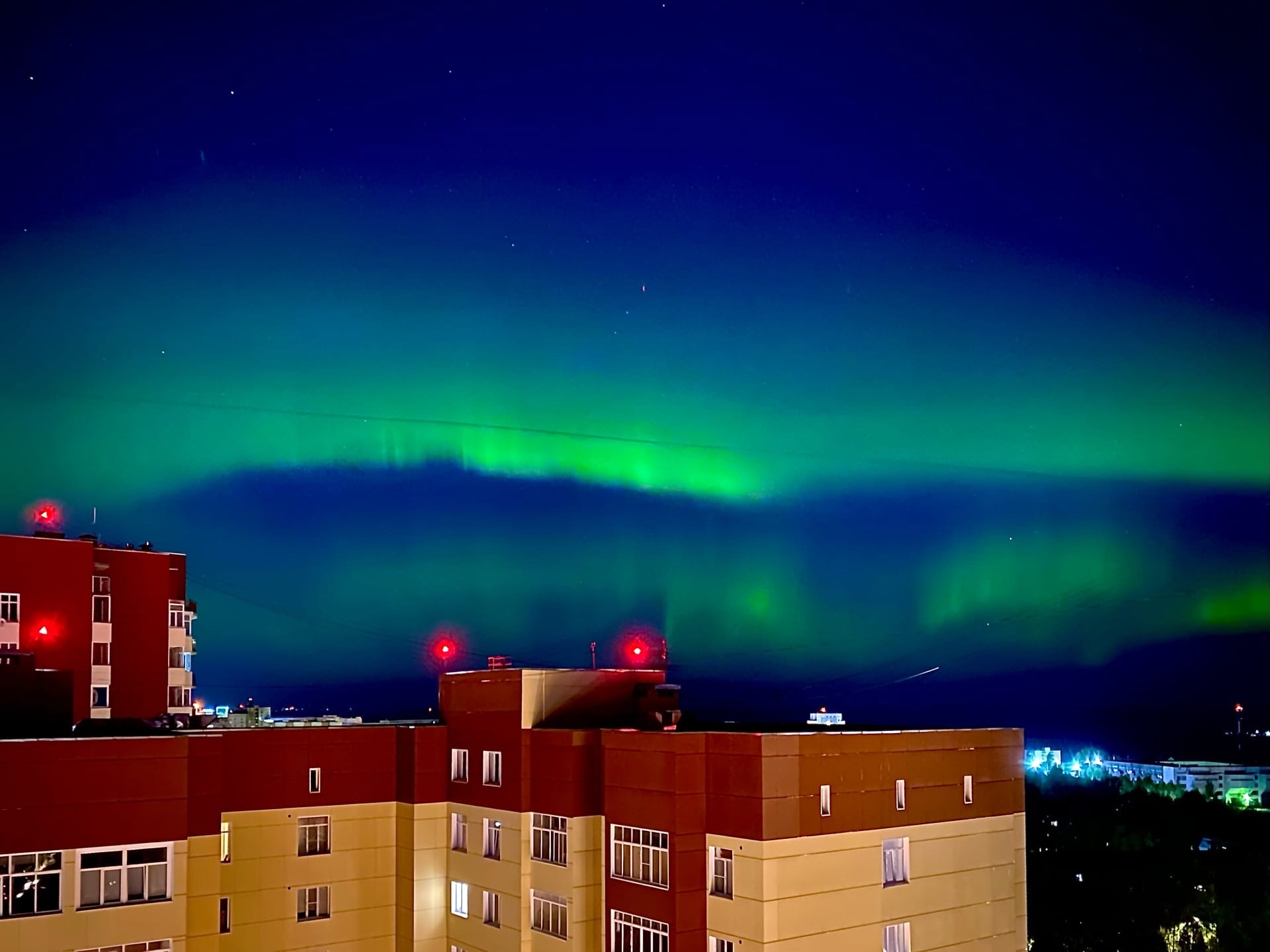 Северное сияние в воркуте