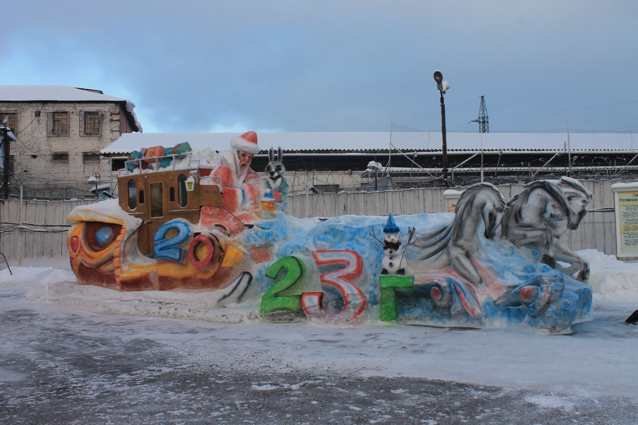 Снежный городок в Лесосибирске