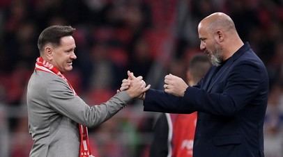 Легенда «Спартака» Дмитрий Аленичев и главный тренер команды Деян Станкович