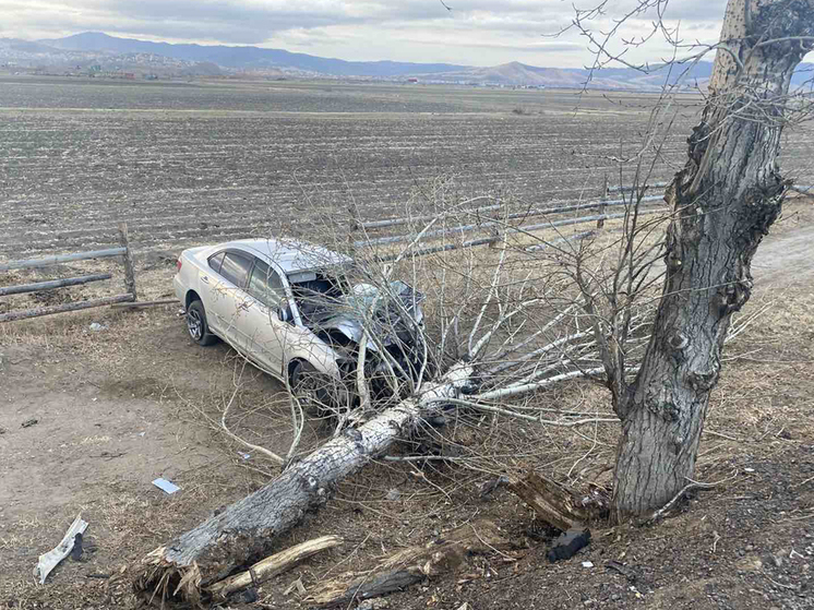 В Бурятии водители врезались в забор и в дерево