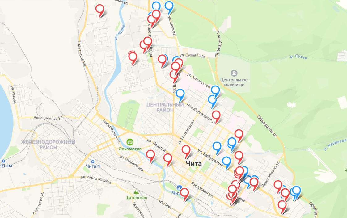 Пермь чита карта. Чита на карте. Ингодинский район Чита на карте.